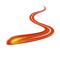 dynamic, swirling red and orange abstract shape with glowing center creates sense of motion and energy against transparent background png