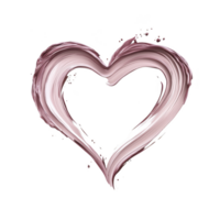 heart shape painted with brush strokes in shades of pink and purple, creating romantic and artistic feel. brushwork gives textured and dynamic appearance png