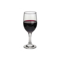 clear glass filled with red wine stands elegantly against plain background, showcasing its rich color and inviting appearance png