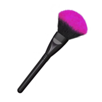 vibrant pink makeup brush with black handle, perfect for applying blush or powder, adds pop of color to any beauty routine. soft bristles ensure smooth application png