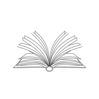 Aperto libro illustrazione con pagine ventaglio fuori, la creazione di dinamico e artistico effetto. monocromatico design sottolinea semplicità e eleganza, adatto per educativo o letterario temi png