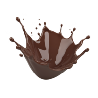 splash of rich, creamy chocolate captured mid air, showcasing its smooth texture and glossy finish. dynamic motion and indulgent appearance evoke sense of deliciousness and luxury png