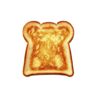 slice of perfectly toasted bread with golden brown crust and warm, inviting texture, ideal for breakfast or snack png