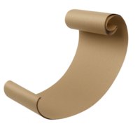 curled brown paper scroll with textured surface, elegantly rolled at both ends, isolated on transparency background. scroll simplicity and natural color evoke sense of vintage charm png