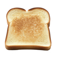 slice of golden brown toasted bread with crispy texture, perfect for breakfast or snack. toast is evenly browned, highlighting its appetizing appearance png