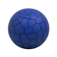 textured blue sphere with cracked pattern resembling mosaic or puzzle, creating abstract and artistic appearance. surface is smooth yet visually fragmented png