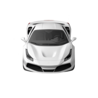 sleek white sports car is shown from top down view, highlighting its aerodynamic design and modern features. car smooth curves and sharp lines convey speed and elegance png