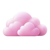 fluffy pink cloud illustration with soft, dreamy appearance, evoking sense of calm and whimsy. cloud pastel color and smooth texture create serene and playful atmosphere png