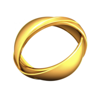 shiny gold ring with smooth, polished surface and twisted design, symbolizing elegance and luxury. ring reflective quality adds touch of sophistication png