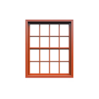 wooden window frame with grid pattern of multiple panes, isolated on transparency background, showcasing classic and elegant design png