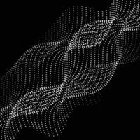 Abstract background with dots on black background vector