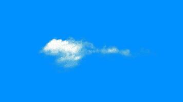 A fluffy white cloud floats peacefully in a vibrant blue sky. The scene captures a serene moment with no other clouds or obstructions, highlighting the clear weather. vector