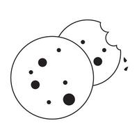 Browser outline cookies icon vector