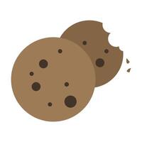 Browser brown cookies icon vector