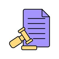legal document icon illustration. vector