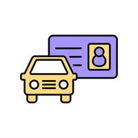 Icon a driving license, , vector