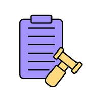 Icon a power of attorney, isolated against a clean background.. vector