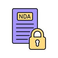 Icon a non-disclosure agreement vector