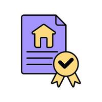 Icon a deed, isolated against a clean background.. vector