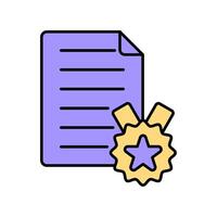 Icon a affidavit, isolated against a clean background.. vector