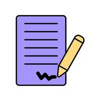 Icon a signature. isolated against a clean background vector
