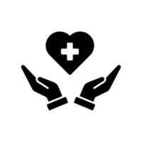 Icon a healthcare, isolated against a clean background. vector