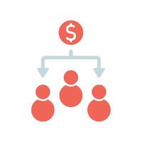 Icon a dividend isolated against a clean background vector