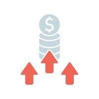 Icon a inflation, isolated against a clean background, vector