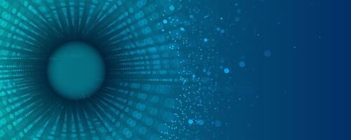 abstract blue background with circles and dots vector