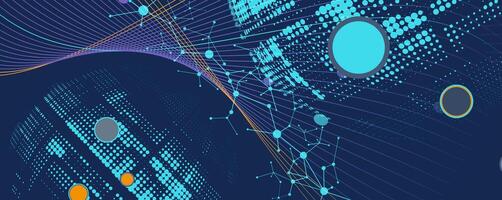 an abstract background with many different colored dots vector
