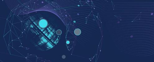 Abstract tech background. Futuristic technology interface vector