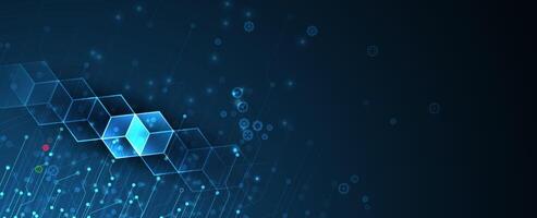Technology abstract futuristic background for internet business. Big data vector