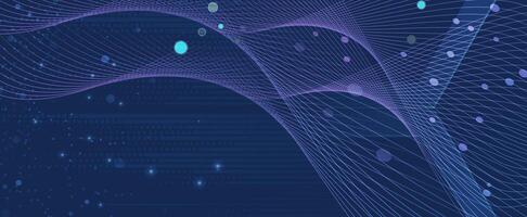 abstract background with purple lines and dots vector