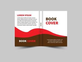 Book Cover Annual Report Template Brown And Red Design Magazine notebook Illustration vector