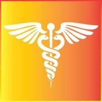 Medical caduceus symbol design. vector