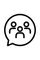 People in a speech bubble, symbolizing online interaction vector
