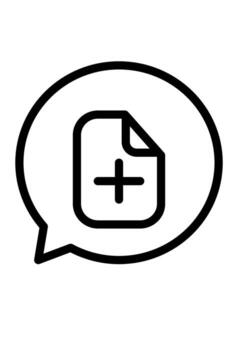 A symbol indicating the ability to add new comments or data entries vector