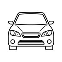 A car icon front view vector
