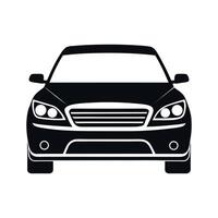 car outline icon front view vector