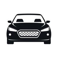 car silhouette icon front view vector