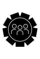 Collective effort and teamwork in a mechanical context icon vector