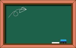 The Illustration of School Greenboard with space area for text vector