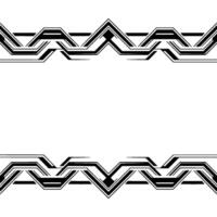 Geometric Border Abstract Black and White Frame vector