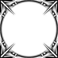Art Deco Frame With Radial Background in Black and White vector