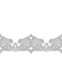 Geometric Border Intricate Swirls and Lines, Minimalist vector