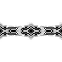 Geometric Abstract Black and White Border vector