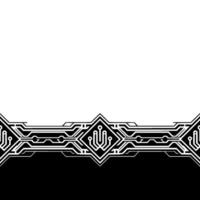 Digital Circuit Board Edge Geometric Black White for Technology Backgrounds vector