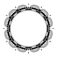 Elegant Black and White Circular Frame for Logos, Invitations, and Decor vector