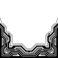 Abstract Circuit Board , Black and White Digital vector