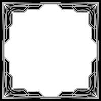 Art Deco Frame Elegant Black and White Border for Templates vector